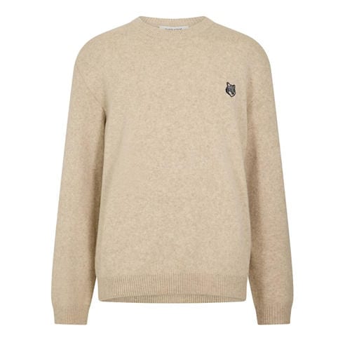 MAISON KITSUNE - Men's Fox Hood Milano Lamb Crew Neck Jumper