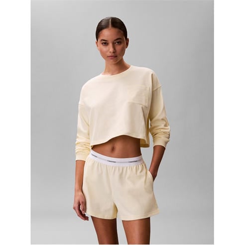 Calvin Klein - Women's Long Sleeve Cropped Crop Top
