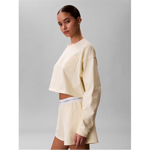 Calvin Klein - Women's Long Sleeve Cropped Crop Top