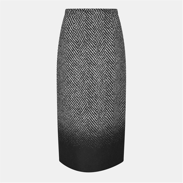 Givenchy Women's Black Slit Midi Skirt - Size 10