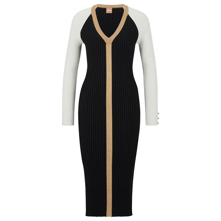 hugo boss knitted dress Hugo Boss Boss by Hugo Boss Women's Satin Skirt Knitted Dress at Vancouver Mall in Vancouver, WA
