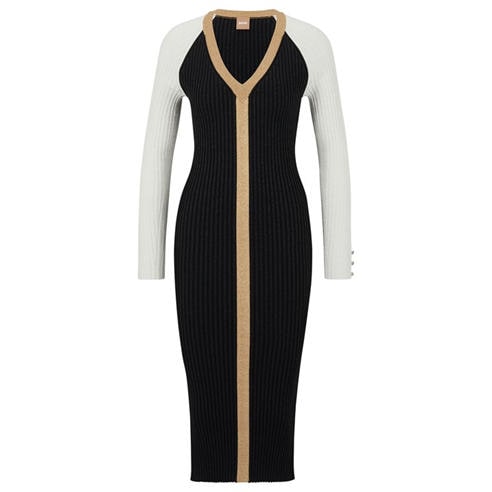 BOSS - Long Sleeve Knitted Bodycon Dress