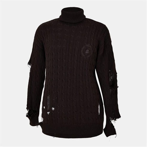 BALENCIAGA - Extreme Distressed Crest Jumper