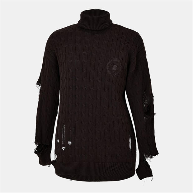 BALENCIAGA: BALENCIAGA Extreme Distressed Crest Jumper