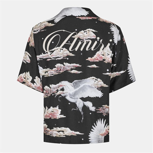 Amiri - Men's Pegasus Short-Sleeve Bowling Shirt
