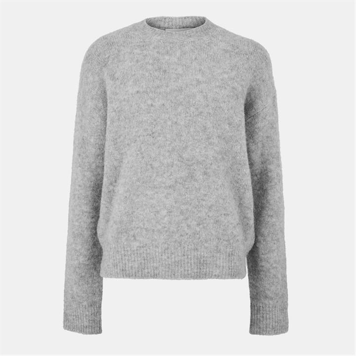 Ami Paris Men's Grey Crew Neck Jumper - S