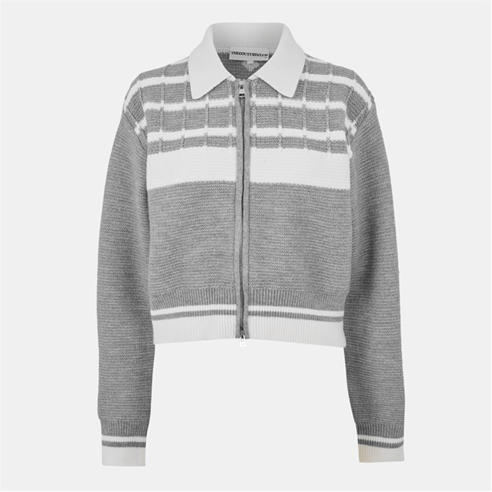 THE COUTURE CLUB - Women's Emblem Zip Crew Neck Jumper