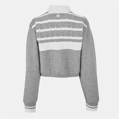 THE COUTURE CLUB - Women's Emblem Zip Crew Neck Jumper