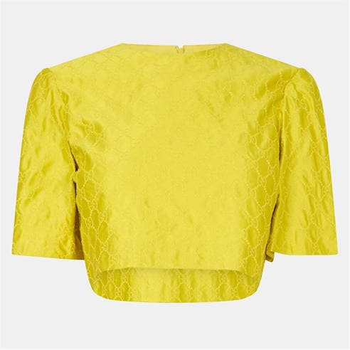 GUCCI - Women's Short Sleeve Cropped Crop Top