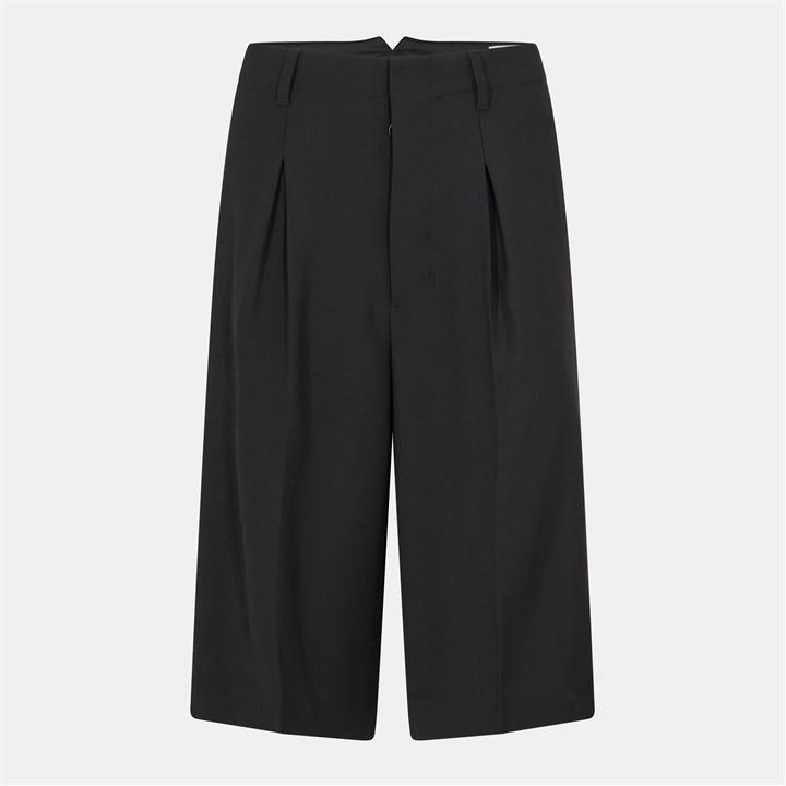 Ami Paris Women's Black Long Bermuda Chino Shorts - Size 8