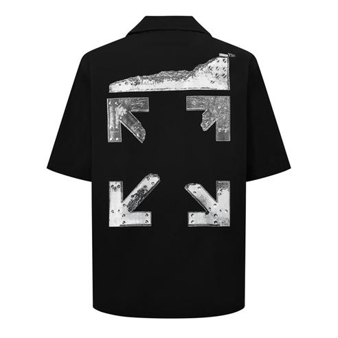 OFF WHITE - Men's Short Sleeve Bowling Shirt