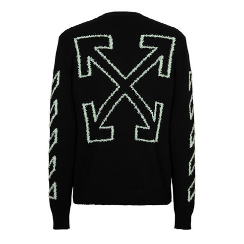 OFF WHITE - Men's Diagonal Arrow Crew Neck Jumper