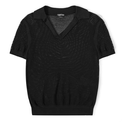 TOM FORD - Men's Mesh Short Sleeve Knitted Top