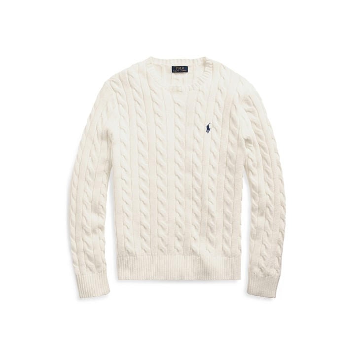 Polo Ralph Lauren Men's Cream Cable Knit Jumper - XL