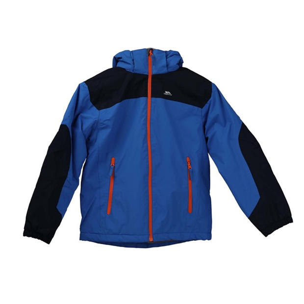 Chaqueta Impermeable Para Niños Launch De Trespass - Acolchada, Capucha Desmontable, Color Platino, Talla 3-4 Años
