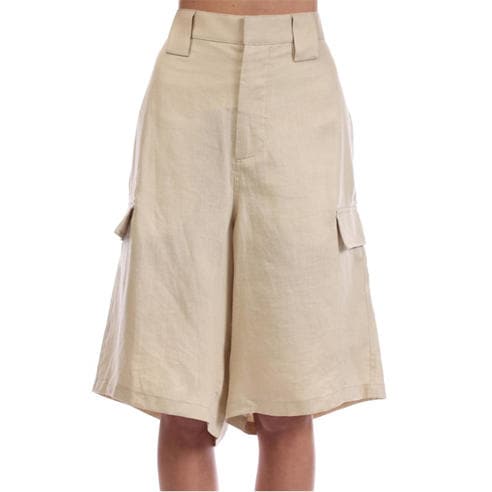 Off White - Linen Cargo Shorts