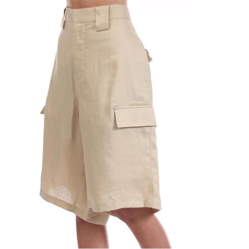 Off White - Linen Cargo Shorts