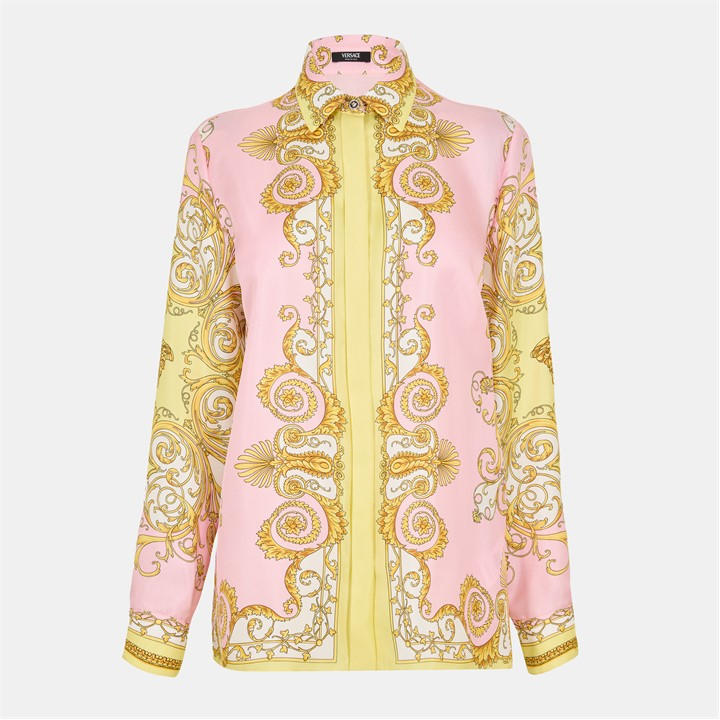 Versace Women's Pink Barocco Shrt Ld61