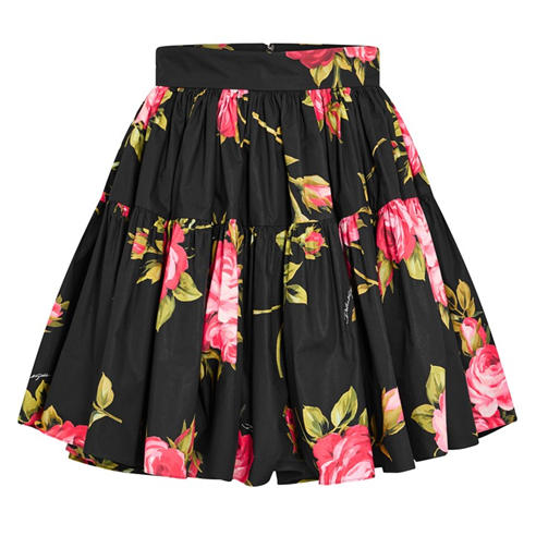 DOLCE AND GABBANA - Women's Floral Midi Skirt