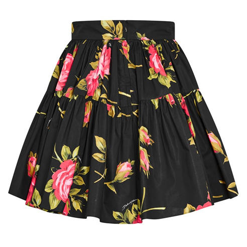 DOLCE AND GABBANA - Women's Floral Midi Skirt