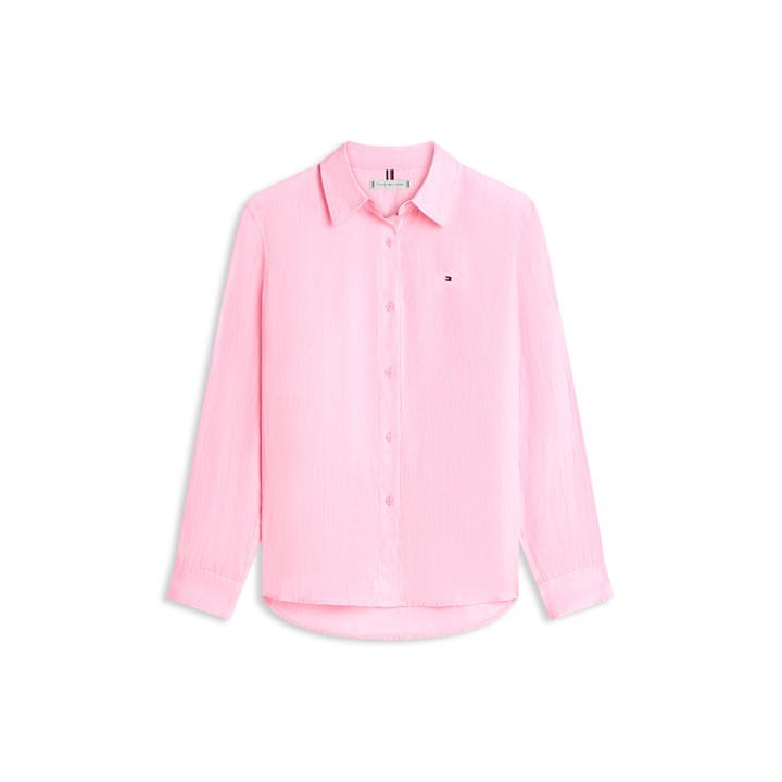 Tommy Hilfiger Women's Pink Tommy Lin Rlx Shirt Ld62