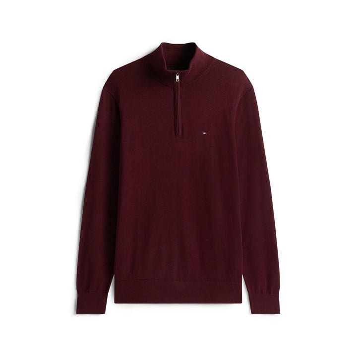 Tommy Hilfiger Men's Red Half-Zip Sweater