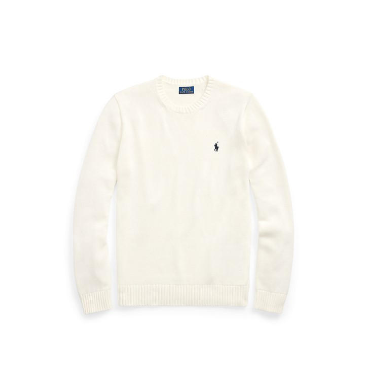 Polo Ralph Lauren Men's White Crew Neck Knit Sweater - 2XL