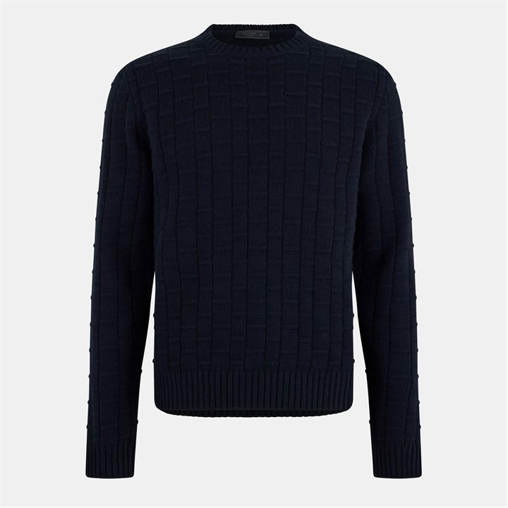 Prada Men's Blue Knitted Jumper Extra Large