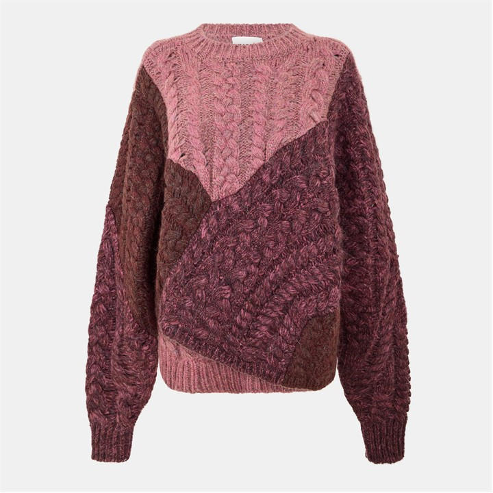 Marant Etoile Women's Beige Daryl Cable Knit Jumper - Size 8