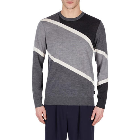 Emporio Armani - Men's Colourblock Stripe Knitted Top