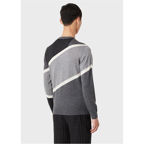 Emporio Armani - Men's Colourblock Stripe Knitted Top