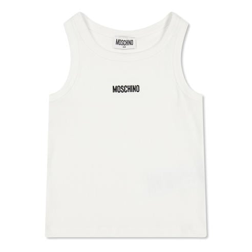 MOSCHINO - Kids' Logo T Short Sleeve Crop Top