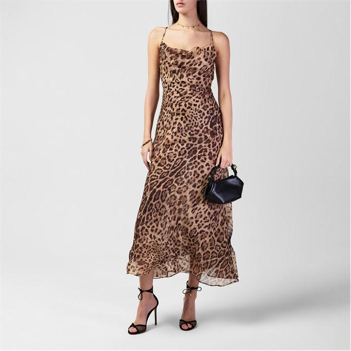 Bardot Women's Multi Leopard Maxi Dress Size 12