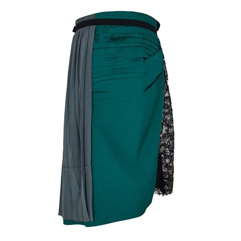 PRADA - Prada Technical Taffeta Patchwork Skirt