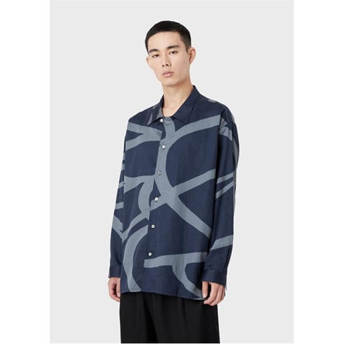 Emporio Armani - Abstract Print Long Sleeve Shirt