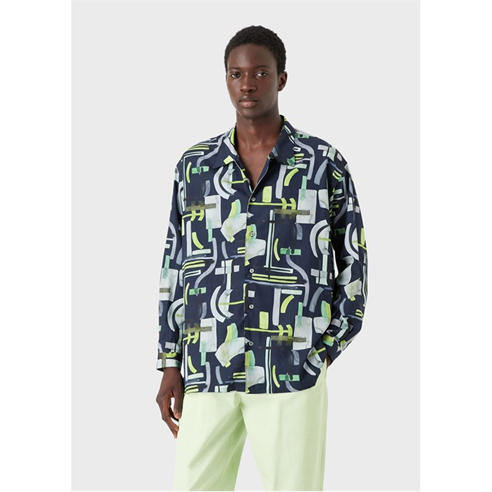 Emporio Armani - Abstract Print Long Sleeve Shirt
