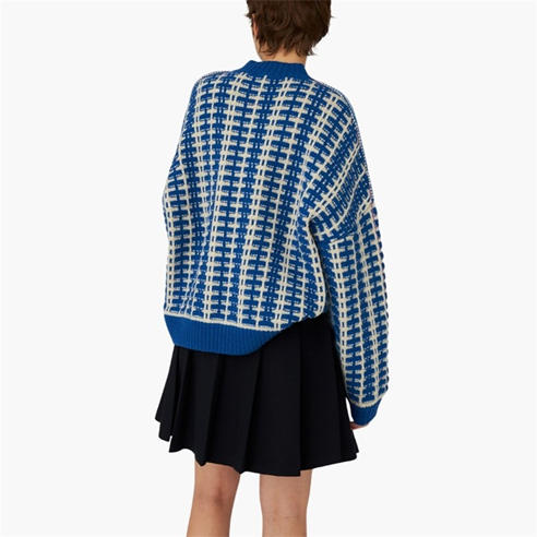 STELLA NOVA - Stella Nova Mixed Stripes Wool / Mohair Cardigan - Blue Stripes