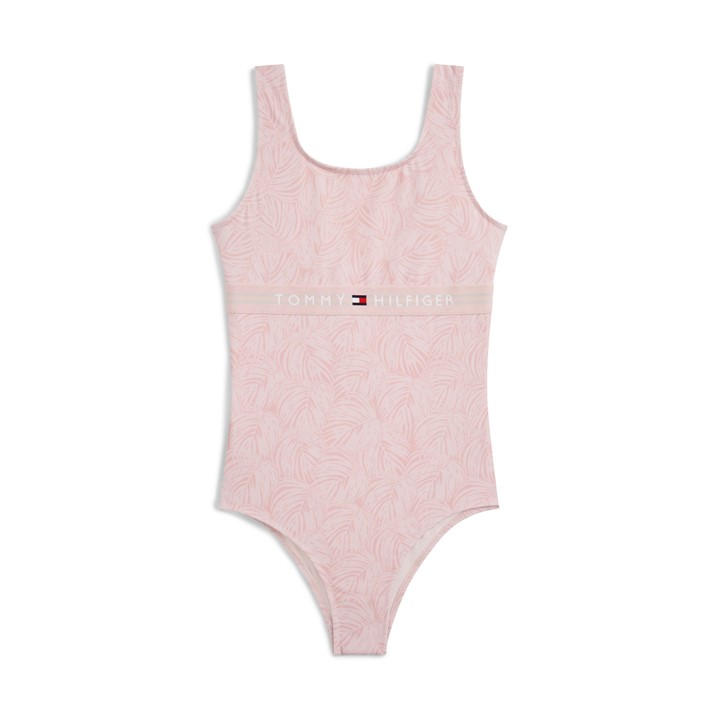 Tommy Hilfiger Girls Pink Kids' Scoop Neck Swimsuit