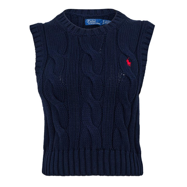 Polo Ralph Lauren Women's Blue Polo Cable Knit Ld61 - Size 12