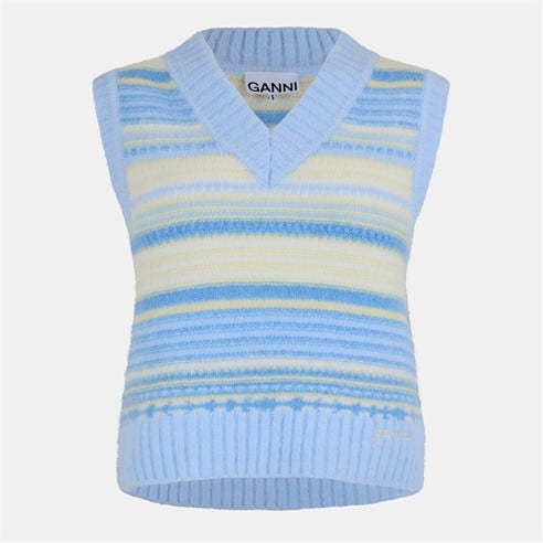 GANNI - Women's Stripe Sweater Vest