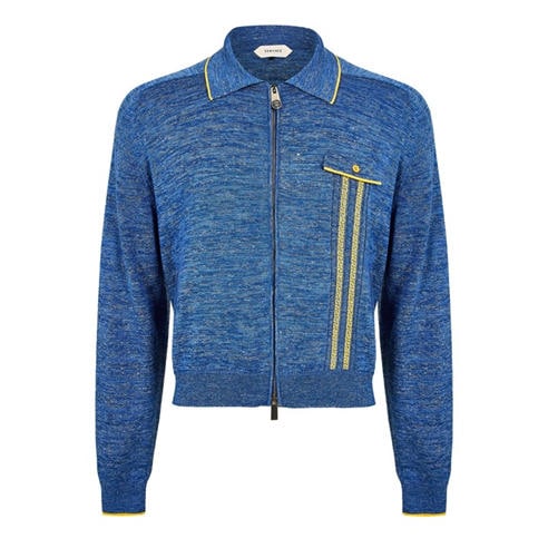 VERSACE - Men's Full Zip Knitted Top
