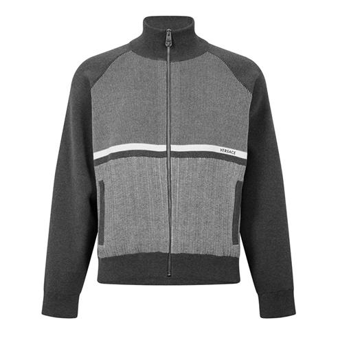 VERSACE - Men's Full Zip Knitted Top