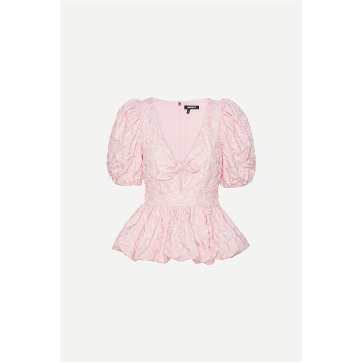 Rotate Birger Christensen Rotate Jacq Puff Top Ld54 In Pink