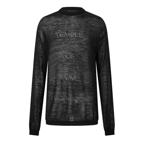 RICK OWENS - Men's Temple Sheer Sweat Crew Neck Jumper