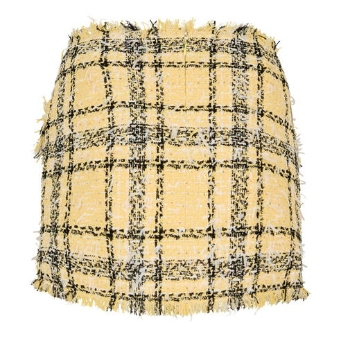 BALMAIN - Glitter Tweed Mini Skirt