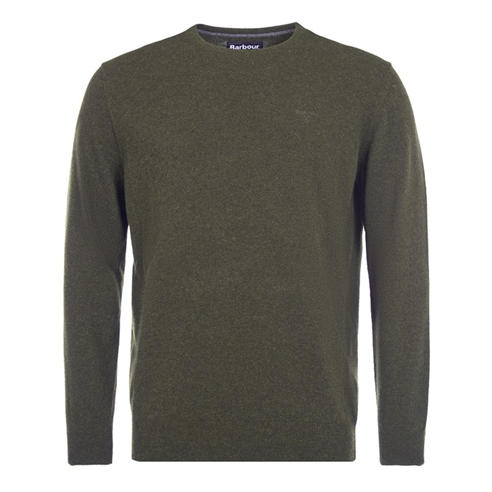Barbour - Men's Lambswool Long-Sleeve Crew-Neck Jumper