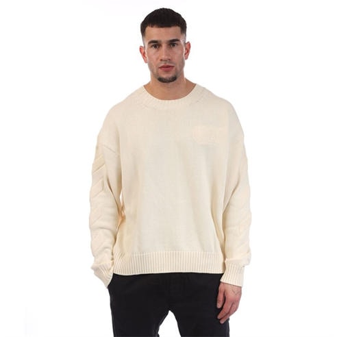 Off White - 3D Diagonal Knit Crewneck Sweatshirt