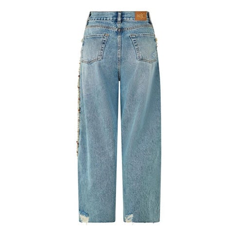 PATBO - Women's Camila Bead Denim Wide Leg Jeans