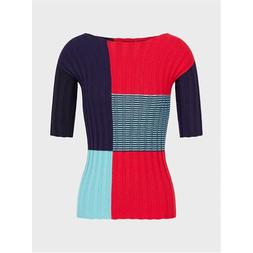 Emporio Armani - Geometric Sweater in Ribbed Knit