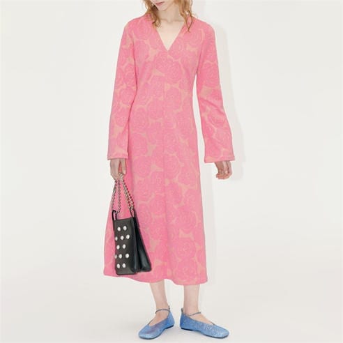 Stine Goya - Long Sleeve V Neck Dress